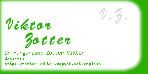 viktor zotter business card